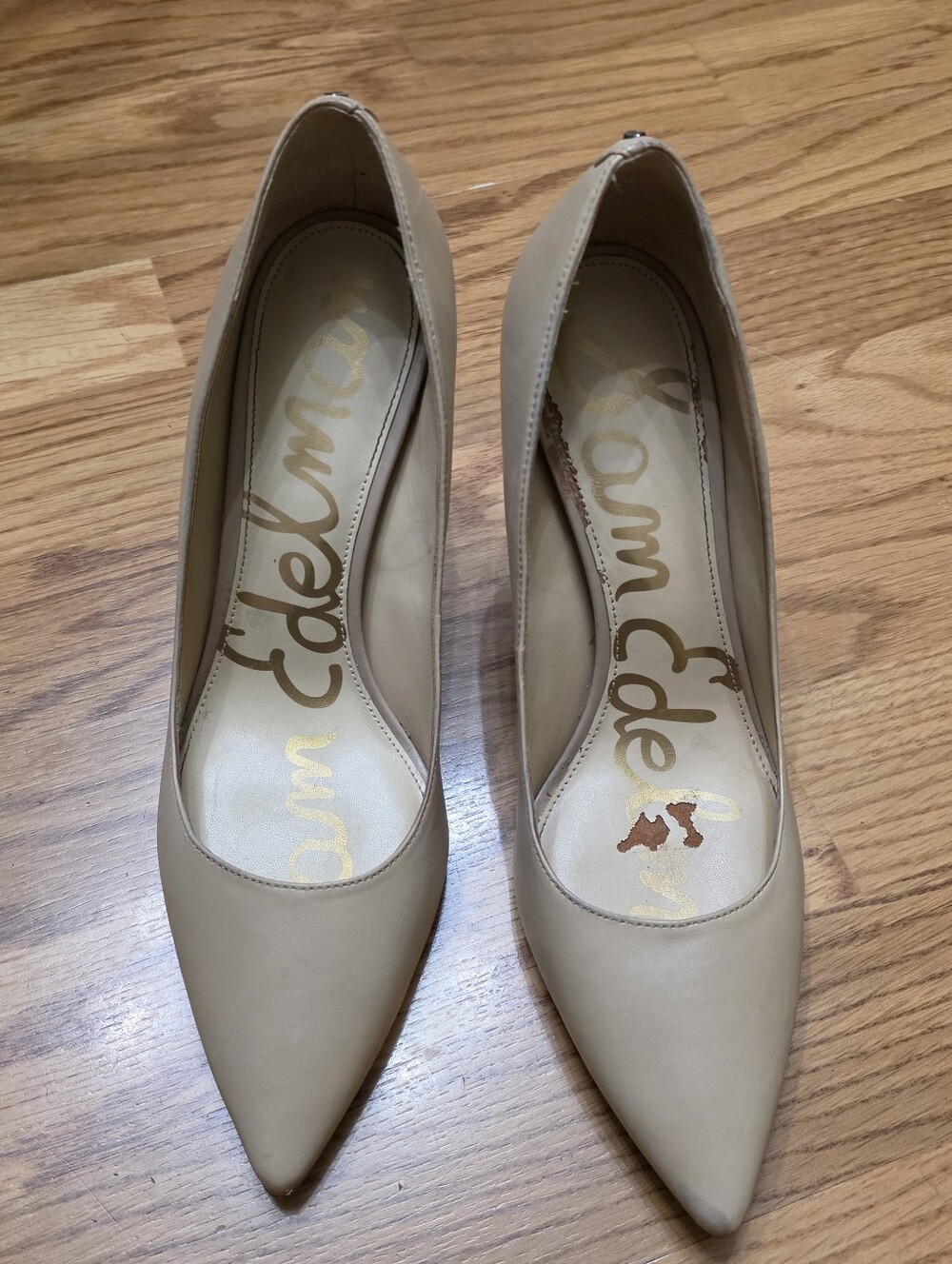 Sam Edelman Women's Pointed Toe Pumps - Nude 8